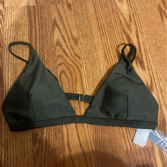 army green bikini top. brand new still with tags. very cute and flattering - Picture 1 of 3